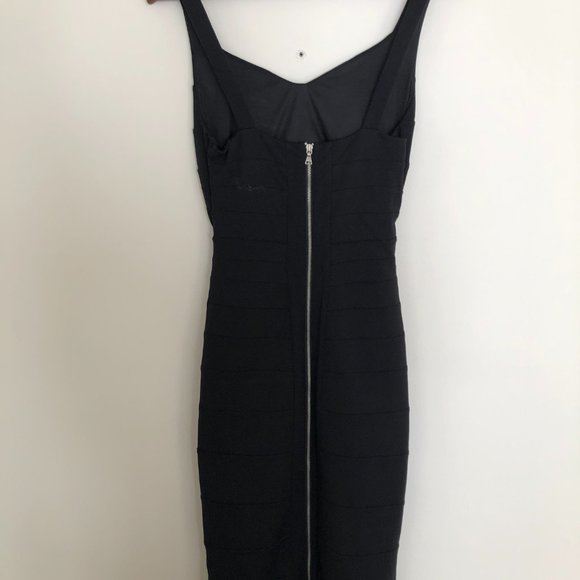 Express - Peekaboo Bodycon Midi Black Dress - Picture 5 of 5